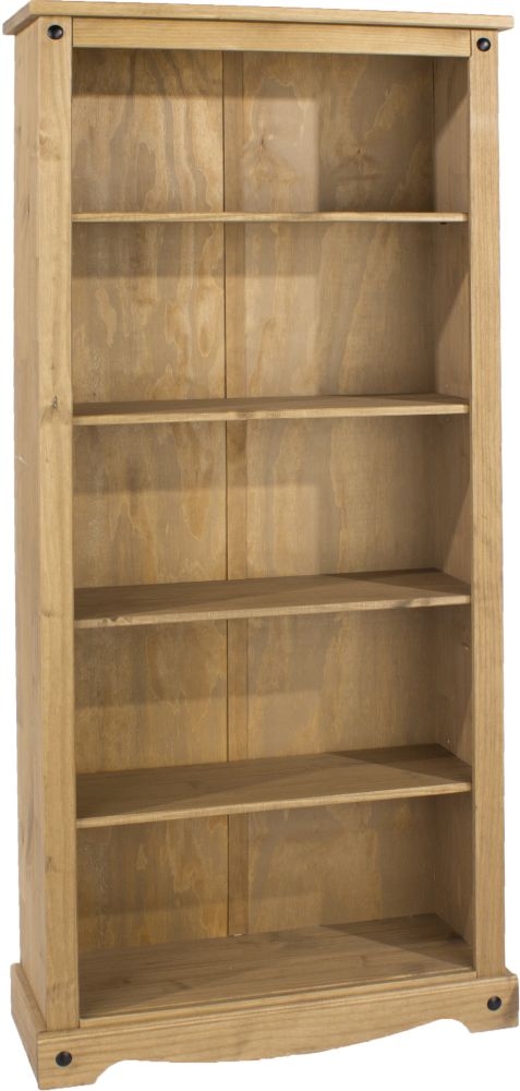 Product photograph of Corona Pine Mexican Tall Bookcase from Choice Furniture Superstore.